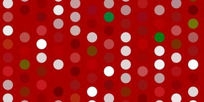 Light green, red vector texture with disks.