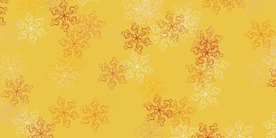 Light brown vector doodle background with flowers.