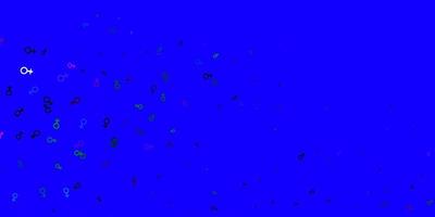 Light Multicolor vector pattern with feminism elements.