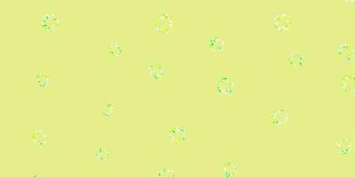 Light green, yellow vector texture with disks.