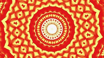 kaleidoskopischer Mandala Farbverlauf gelb orange roter Stern video