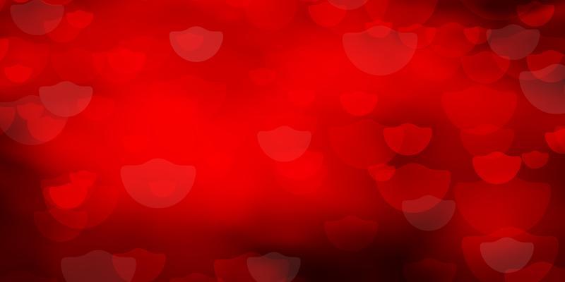 Dark Red vector pattern with circles.