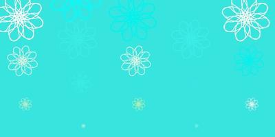 Light Blue, Yellow vector natural layout with flowers.