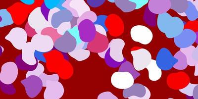 Light blue, red vector background with random forms.