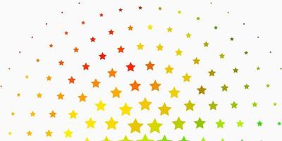 Light Green, Yellow vector template with neon stars.