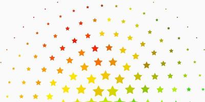 Light Green, Yellow vector template with neon stars.