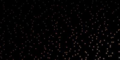 Dark Orange vector layout with bright stars.