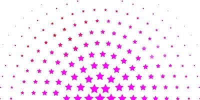 Light Pink vector template with neon stars.
