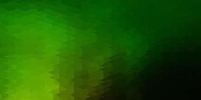 Dark green, yellow vector abstract triangle backdrop.