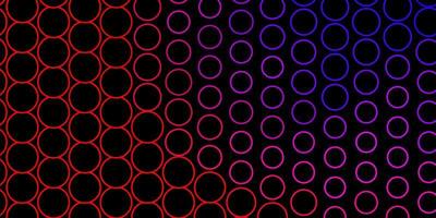 Dark Blue, Red vector texture with circles.