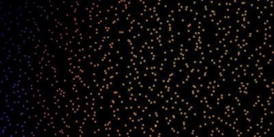 Dark Blue, Red vector pattern with abstract stars.