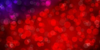 Dark Blue, Red vector background with circles.