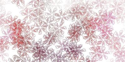 Light pink, red vector abstract background with leaves.