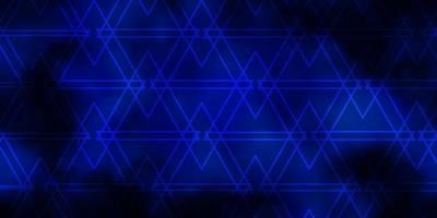 textura de vector azul oscuro con estilo triangular.