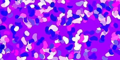 Light purple, pink vector pattern with abstract shapes.