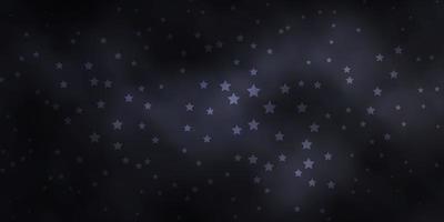 Dark Gray vector template with neon stars.