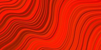 Light Orange vector background with curved lines.