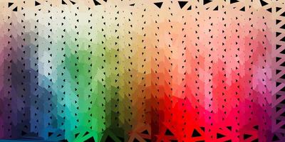 Light green, red vector triangle mosaic backdrop.