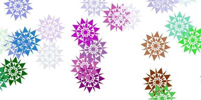 Light multicolor vector background with christmas snowflakes.