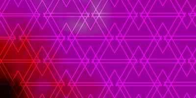 Dark Purple, Pink vector background with triangles.