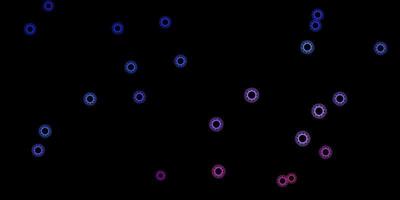 Dark blue, red vector texture with disease symbols.