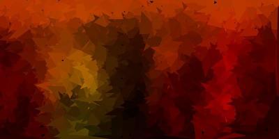 Dark green, yellow vector abstract triangle texture.