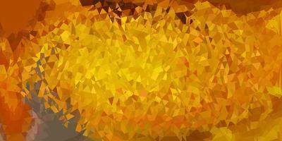 Dark green, yellow vector triangle mosaic template.