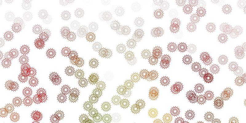Light green, yellow vector natural artwork with flowers.