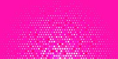 Light Pink vector background with bubbles.