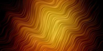 Dark Orange vector background with wry lines.