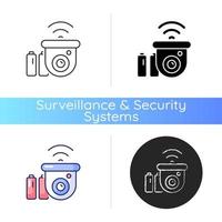 Wireless outdoor security camera icon vector
