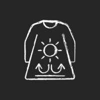 Long sleeves and loose clothing chalk white icon on dark background vector