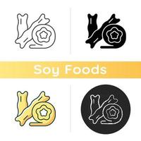 icono de piel de tofu vector