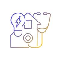 Energy audit gradient linear vector icon