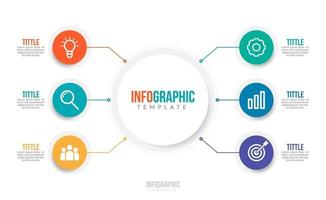 Business Concept with 6 Options, Steps or Processes vector