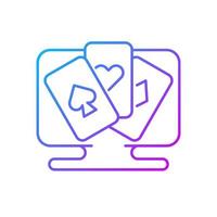 Card game gradient linear vector icon