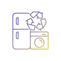 Appliance recycling program gradient linear vector icon