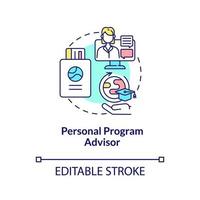 Personal program advisor concept icon vector