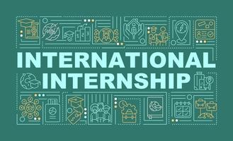 International internship word concepts banner vector