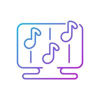 Rhythm games gradient linear vector icon