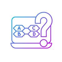 Trivia games gradient linear vector icon