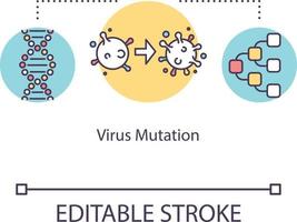 Virus mutation concept icon vector