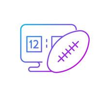 Online football games gradient linear vector icon