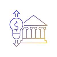 Government energy price regulation gradient linear vector icon