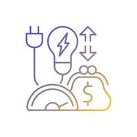 Energy efficiency program gradient linear vector icon