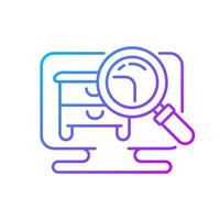 Hidden object game gradient linear vector icon