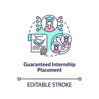 Guaranteed internship placement concept icon vector