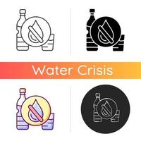 Drinking water shortage icon vector