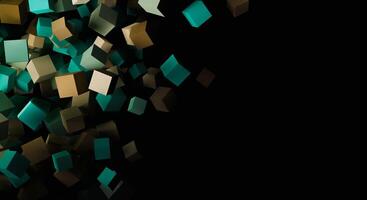 3d cubes background photo