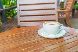 Hot mocha in coffee shop photo